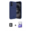 MARSİLYAN™- iPhone 16 Kılıf Vadi Çizgi Prime - Siyah Bilvis 5in1 5D Magic Hayalet Cam Ekran Koruyucu + PVD Metal Kamera Lens - MI