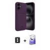 MARSİLYAN™- iPhone 16 Kılıf Vadi Çizgi Prime - Siyah Bilvis 5in1 5D Magic Hayalet Cam Ekran Koruyucu + PVD Metal Kamera Lens - PE