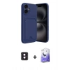 MARSİLYAN™- iPhone 16 Kılıf Vadi Çizgi Prime - Siyah Bilvis 5in1 5D Magic Hayalet Cam Ekran Koruyucu + PVD Metal Kamera Lens - PE