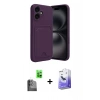 MARSİLYAN™- iPhone 16 Kılıf Vadi Çizgi Prime - Siyah Bilvis 5in1 5D Magic Hayalet Cam Ekran Koruyucu + Raze Metal Kamera Lens - SH