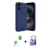 MARSİLYAN™- iPhone 16 Kılıf Vadi Çizgi Prime - Siyah Bilvis 5in1 5D Magic Hayalet Cam Ekran Koruyucu + Raze Metal Kamera Lens - BZ