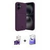 MARSİLYAN™- iPhone 16 Kılıf Vadi Çizgi Prime - Siyah Bilvis 5in1 5D Magic Hayalet Cam Ekran Koruyucu + Siyah Bilvis Titan Kamera Lens