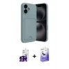 MARSİLYAN™- iPhone 16 Kılıf Vadi Çizgi Prime - Siyah Bilvis 5in1 5D Magic Hayalet Cam Ekran Koruyucu + Siyah Bilvis Titan Kamera Lens
