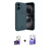 MARSİLYAN™- iPhone 16 Kılıf Vadi Çizgi Prime - Siyah Bilvis 5in1 5D Magic Hayalet Cam Ekran Koruyucu + Siyah Bilvis Titan Kamera Lens