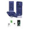 MARSİLYAN™- iPhone 16 Kılıf Vadi Form Prime - Siyah 360 Mat Full Body Arka Koruyucu + Raze Metal Kamera Lens - BZ