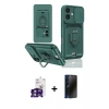 MARSİLYAN™- iPhone 16 Kılıf Vadi Form Prime - Siyah 3D Antistatik Hayalet Cam Ekran Koruyucu + Bilvis Titan Kamera Lens - YL