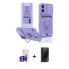 MARSİLYAN™- iPhone 16 Kılıf Vadi Form Prime - Siyah 3D Antistatik Hayalet Cam Ekran Koruyucu + Bilvis Titan Kamera Lens - SH