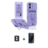 MARSİLYAN™- iPhone 16 Kılıf Vadi Form Prime - Siyah 3D Antistatik Hayalet Cam Ekran Koruyucu + PVD Metal Kamera Lens - MI