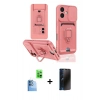 MARSİLYAN™- iPhone 16 Kılıf Vadi Form Prime - Siyah 3D Antistatik Hayalet Cam Ekran Koruyucu + Raze Metal Kamera Lens - LT