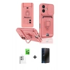 MARSİLYAN™- iPhone 16 Kılıf Vadi Form Prime - Siyah 3D Antistatik Hayalet Cam Ekran Koruyucu + Raze Metal Kamera Lens - BZ