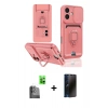 MARSİLYAN™- iPhone 16 Kılıf Vadi Form Prime - Siyah 3D Antistatik Hayalet Cam Ekran Koruyucu + Raze Metal Kamera Lens - SH