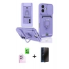 MARSİLYAN™- iPhone 16 Kılıf Vadi Form Prime - Siyah 3D Antistatik Hayalet Cam Ekran Koruyucu + Raze Metal Kamera Lens - PE