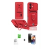 MARSİLYAN™- iPhone 16 Kılıf Vadi Form Prime - Siyah 3D Antistatik Mat Seramik Nano Ekran Koruyucu + Raze Metal Kamera Lens - BZ
