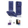 MARSİLYAN™- iPhone 16 Kılıf Vadi Form Prime - Siyah 3D Antistatik Mat Seramik Nano Ekran Koruyucu + Bilvis Titan Kamera Lens - GS