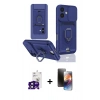 MARSİLYAN™- iPhone 16 Kılıf Vadi Form Prime - Siyah 3D Antistatik Mat Seramik Nano Ekran Koruyucu + Bilvis Titan Kamera Lens - SH
