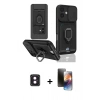 MARSİLYAN™- iPhone 16 Kılıf Vadi Form Prime - Siyah 3D Antistatik Mat Seramik Nano Ekran Koruyucu + PVD Metal Kamera Lens - PE