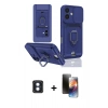 MARSİLYAN™- iPhone 16 Kılıf Vadi Form Prime - Siyah 3D Antistatik Mat Seramik Nano Ekran Koruyucu + PVD Metal Kamera Lens - MI