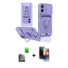 MARSİLYAN™- iPhone 16 Kılıf Vadi Form Prime - Siyah 3D Antistatik Mat Seramik Nano Ekran Koruyucu + Raze Metal Kamera Lens - SH