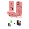 MARSİLYAN™- iPhone 16 Kılıf Vadi Form Prime - Siyah 3D Antistatik Mat Seramik Nano Ekran Koruyucu + Raze Metal Kamera Lens - SH