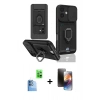 MARSİLYAN™- iPhone 16 Kılıf Vadi Form Prime - Siyah 3D Antistatik Mat Seramik Nano Ekran Koruyucu + Raze Metal Kamera Lens - LT