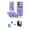 MARSİLYAN™- iPhone 16 Kılıf Vadi Form Prime - Siyah 3D Antistatik Mat Seramik Nano Ekran Koruyucu + Raze Metal Kamera Lens - LT
