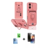 MARSİLYAN™- iPhone 16 Kılıf Vadi Form Prime - Siyah 3D Antistatik Mat Seramik Nano Ekran Koruyucu + Raze Metal Kamera Lens - LT