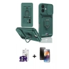 MARSİLYAN™- iPhone 16 Kılıf Vadi Form Prime - Siyah 3D Antistatik Mat Seramik Nano Ekran Koruyucu + Bilvis Titan Kamera Lens - YL
