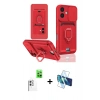 MARSİLYAN™- iPhone 16 Kılıf Vadi Form Prime - Siyah 3D Antistatik Seramik Nano Ekran Koruyucu + Raze Metal Kamera Lens - BZ