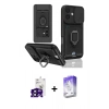 MARSİLYAN™- iPhone 16 Kılıf Vadi Form Prime - Siyah Bilvis 5in1 3D Magic Cam Ekran Koruyucu + Bilvis Titan Kamera Lens - SH