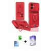 MARSİLYAN™- iPhone 16 Kılıf Vadi Form Prime - Siyah Bilvis 5in1 3D Magic Cam Ekran Koruyucu + Raze Metal Kamera Lens - LT
