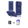 MARSİLYAN™- iPhone 16 Kılıf Vadi Form Prime - Siyah Bilvis 5in1 3D Magic Cam Ekran Koruyucu + PVD Metal Kamera Lens - MI
