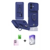 MARSİLYAN™- iPhone 16 Kılıf Vadi Form Prime - Siyah Bilvis 5in1 3D Magic Cam Ekran Koruyucu + Pembe Raze Metal Kamera Lens