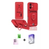 MARSİLYAN™- iPhone 16 Kılıf Vadi Form Prime - Siyah Bilvis 5in1 3D Magic Cam Ekran Koruyucu + Pembe Raze Metal Kamera Lens