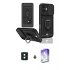 MARSİLYAN™- iPhone 16 Kılıf Vadi Form Prime - Siyah Bilvis 5in1 3D Magic Cam Ekran Koruyucu + PVD Metal Kamera Lens - YL