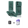 MARSİLYAN™- iPhone 16 Kılıf Vadi Form Prime - Siyah Bilvis 5in1 3D Magic Cam Ekran Koruyucu + PVD Metal Kamera Lens - PE