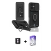 MARSİLYAN™- iPhone 16 Kılıf Vadi Form Prime - Siyah Bilvis 5in1 3D Magic Cam Ekran Koruyucu + PVD Metal Kamera Lens - PE