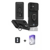 MARSİLYAN™- iPhone 16 Kılıf Vadi Form Prime - Siyah Bilvis 5in1 3D Magic Cam Ekran Koruyucu + PVD Metal Kamera Lens - MI