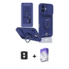 MARSİLYAN™- iPhone 16 Kılıf Vadi Form Prime - Siyah Bilvis 5in1 3D Magic Cam Ekran Koruyucu + PVD Metal Kamera Lens - PE