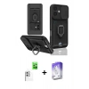 MARSİLYAN™- iPhone 16 Kılıf Vadi Form Prime - Siyah Bilvis 5in1 3D Magic Cam Ekran Koruyucu + Raze Metal Kamera Lens - BZ
