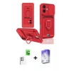 MARSİLYAN™- iPhone 16 Kılıf Vadi Form Prime - Siyah Bilvis 5in1 3D Magic Cam Ekran Koruyucu + Raze Metal Kamera Lens - BZ