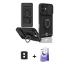 MARSİLYAN™- iPhone 16 Kılıf Vadi Form Prime - Siyah Bilvis 5in1 5D Magic Hayalet Cam Ekran Koruyucu + PVD Metal Kamera Lens - YL