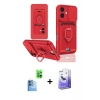 MARSİLYAN™- iPhone 16 Kılıf Vadi Form Prime - Siyah Bilvis 5in1 5D Magic Hayalet Cam Ekran Koruyucu + Raze Metal Kamera Lens - LT