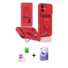 MARSİLYAN™- iPhone 16 Kılıf Vadi Form Prime - Siyah Bilvis 5in1 5D Magic Hayalet Cam Ekran Koruyucu + Raze Metal Kamera Lens - PE