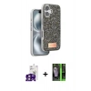MARSİLYAN™- iPhone 16 Kılıf Vadi Klasik Serisi - Şeffaf 360 Full Body Arka Koruyucu + Bilvis Titan Kamera Lens - PE