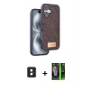 MARSİLYAN™- iPhone 16 Kılıf Vadi Klasik Serisi - Şeffaf 360 Full Body Arka Koruyucu + PVD Metal Kamera Lens - PE
