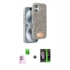 MARSİLYAN™- iPhone 16 Kılıf Vadi Klasik Serisi - Şeffaf 360 Full Body Arka Koruyucu + Raze Metal Kamera Lens - PE