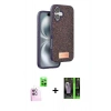 MARSİLYAN™- iPhone 16 Kılıf Vadi Klasik Serisi - Şeffaf 360 Full Body Arka Koruyucu + Raze Metal Kamera Lens - PE