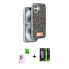 MARSİLYAN™- iPhone 16 Kılıf Vadi Klasik Serisi - Şeffaf 360 Full Body Arka Koruyucu + Raze Metal Kamera Lens - PE