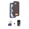 MARSİLYAN™- iPhone 16 Kılıf Vadi Klasik Serisi - Siyah 360 Mat Full Body Arka Koruyucu + Bilvis Titan Kamera Lens - YL