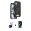 MARSİLYAN™- iPhone 16 Kılıf Vadi Klasik Serisi - Siyah 360 Mat Full Body Arka Koruyucu + Bilvis Titan Kamera Lens - YL